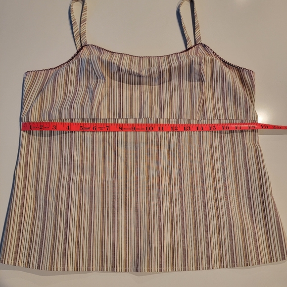 TORRID Pinstripe Open Back Tank Top Size 1 - Picture 10 of 12